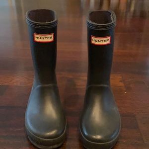 Kids Black Hunter Boots, toddler size 11